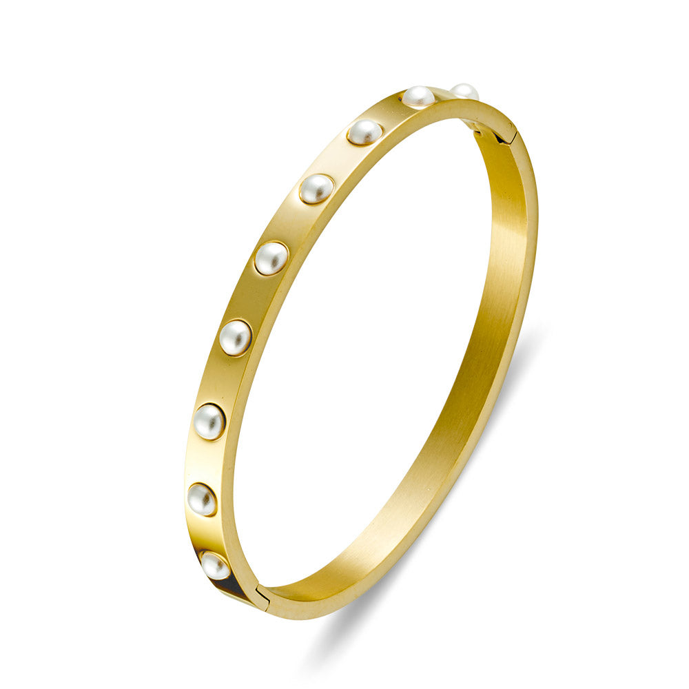 
            
                Load image into Gallery viewer, Allure Bangle - Pearl
            
        