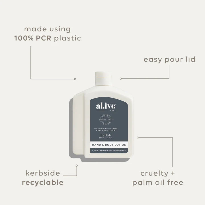 Alive Hand & Body Lotion Refill - Coconut & Wild Orange