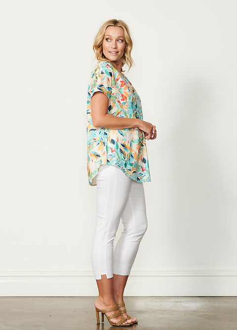Caju 7/8 Side Panel Pant - White