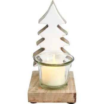 Tree Tealight Holder - White