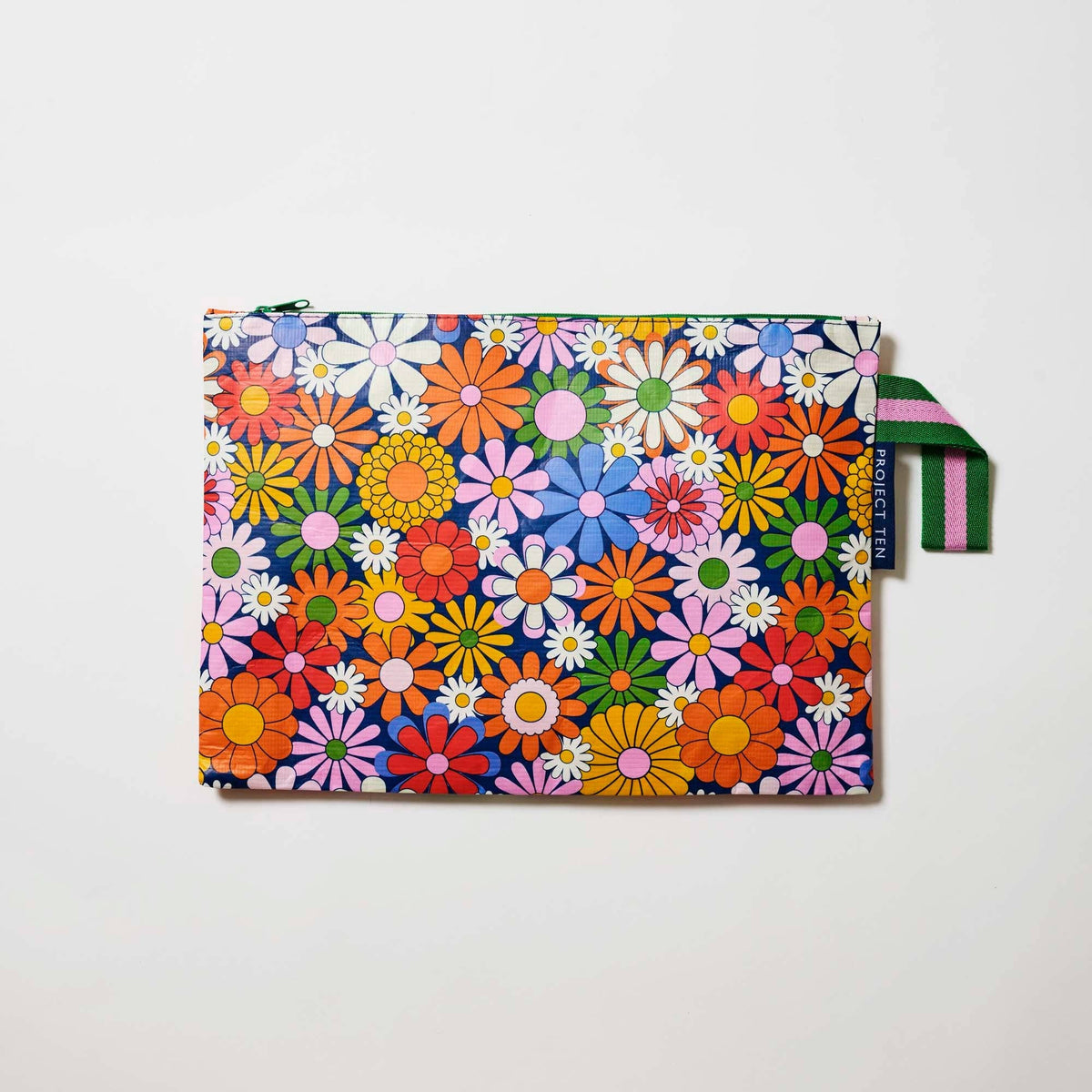 Large Zip Pouch – Coastal Floral