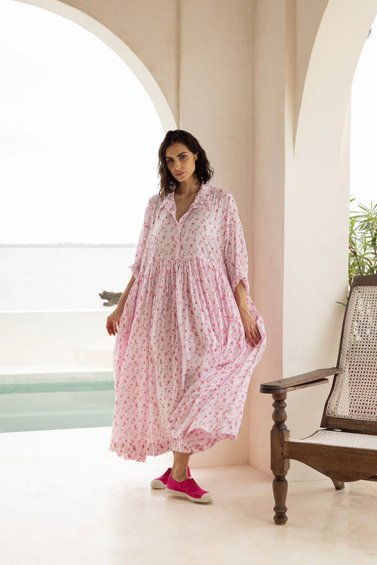 Edith Dress - Pink Floral