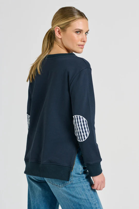 Classic Zipside XOXO Sweatshirt - Navy
