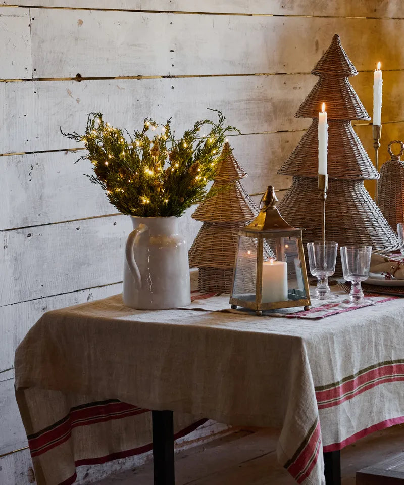 Cedar & Pinecone Branch with Lights 60cm