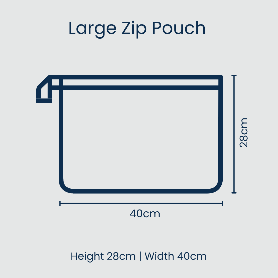 Large Zip Pouch – Coastal Floral