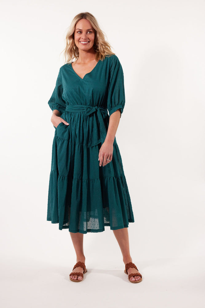 Soiree Tie Dress - Teal