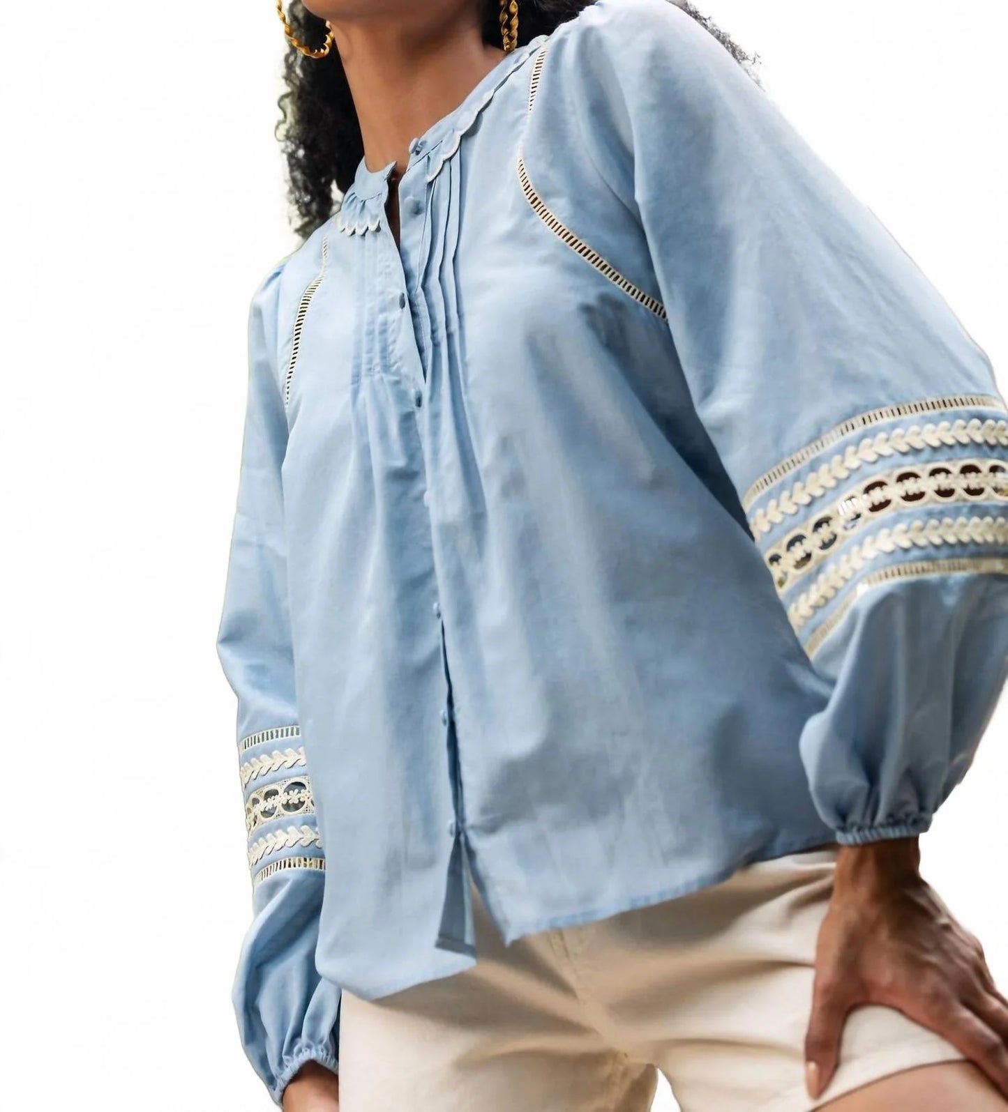 Martha Blouse- Chambray Blue