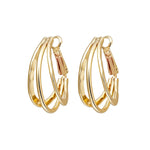 Allure Double Hammered Hoop - Gold