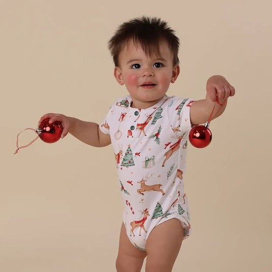 Christmas Short Sleeve Organic Bodysuit