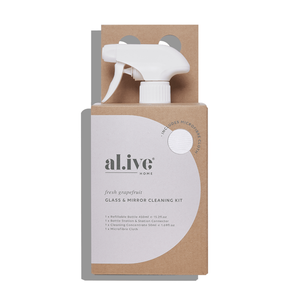 Alive Glass & Mirror Cleaning Kit - Fresh Grapefruit