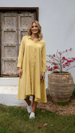Cadillia Dress - Cashew Stripe