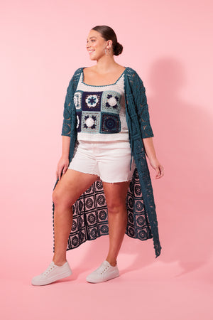 Posy Cardigan - Teal
