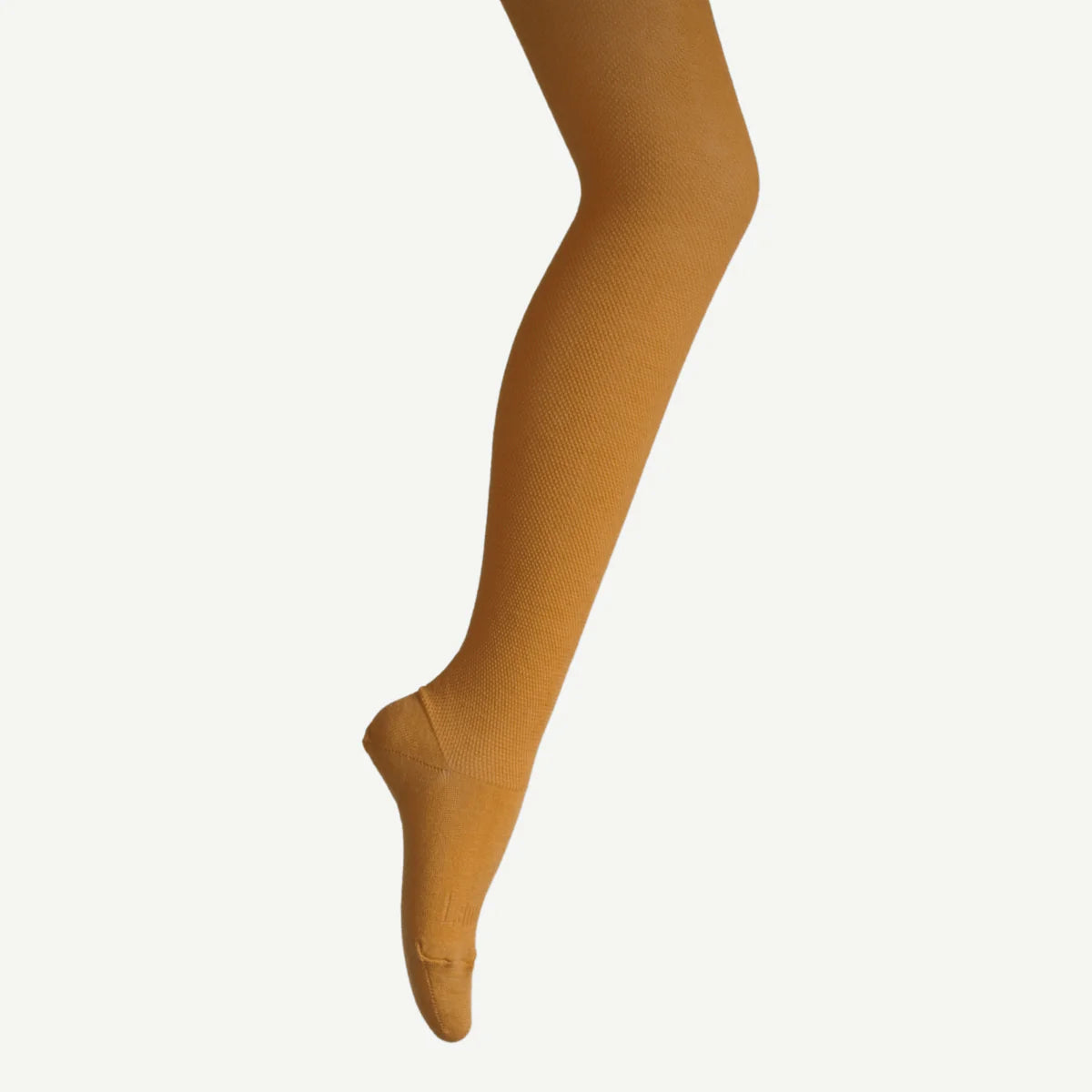 Lamington Marino Wool Textured Tights - Mustard