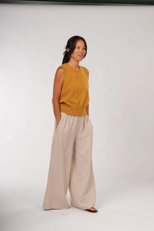 Gigi Lambswool Vest- Mustard
