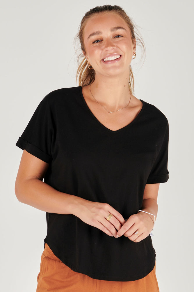 Drape tee- Black