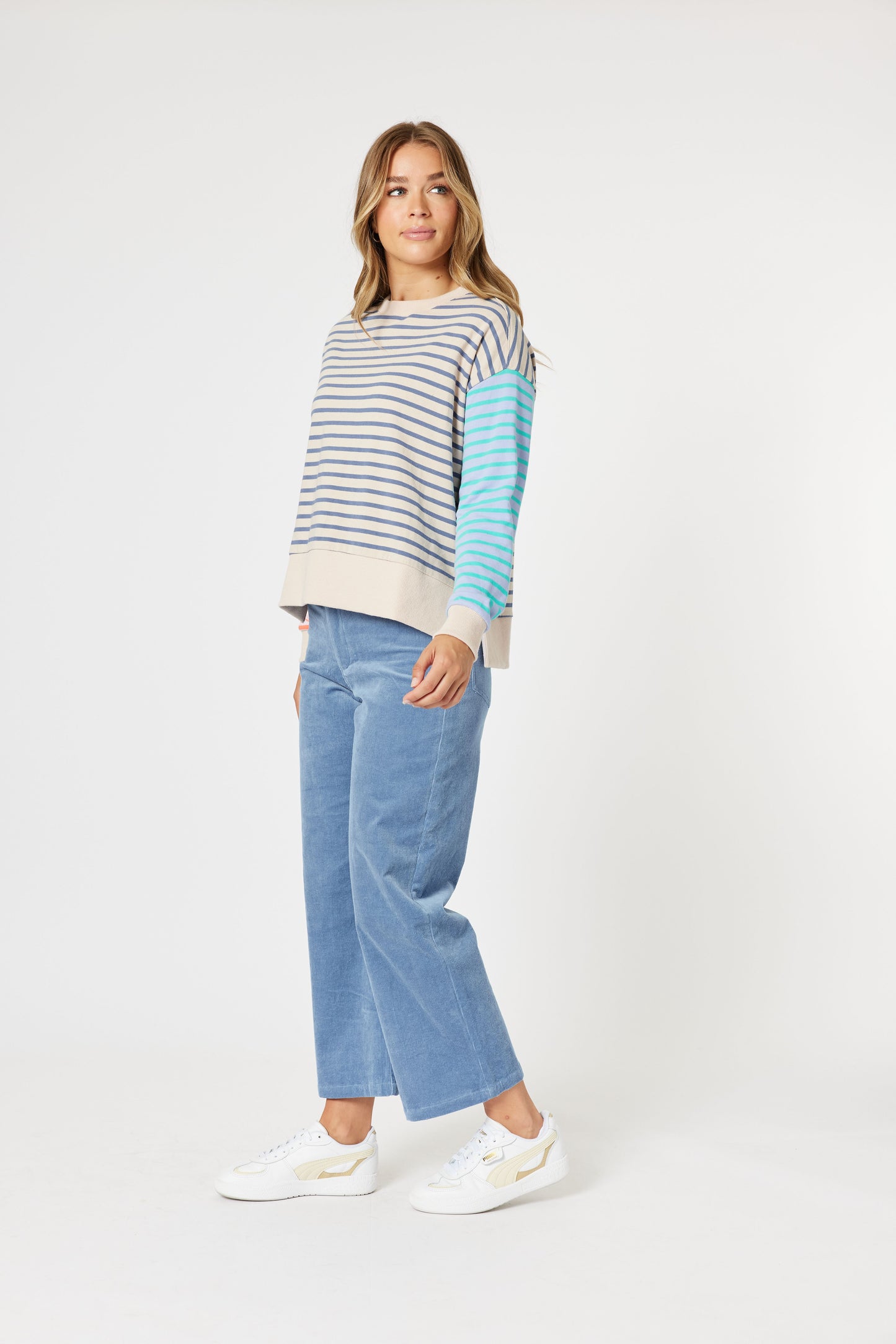 Lucy Stretch Cord Pant - Blue