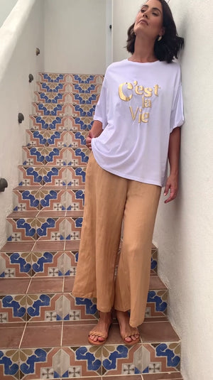
            
                Load and play video in Gallery viewer, La Vie Crop Pant - Caramel
            
        