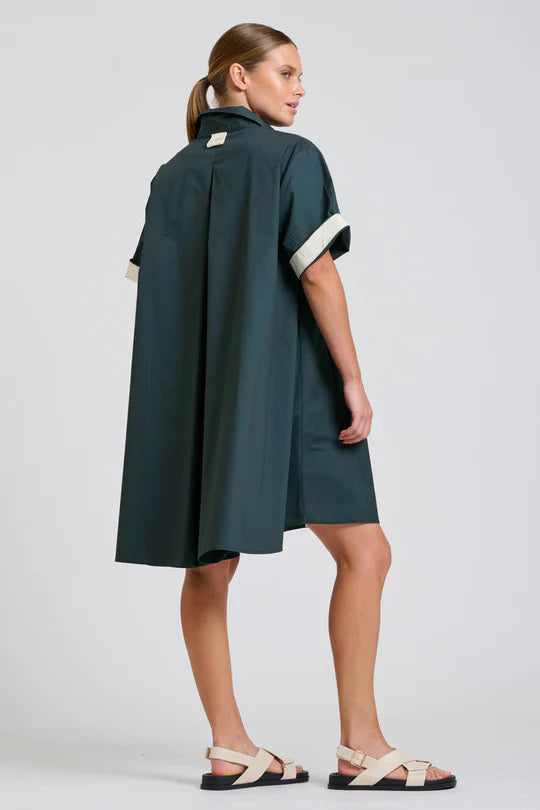 The Bianca Oversized Shirt Dress - Slate