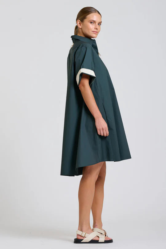 The Bianca Oversized Shirt Dress - Slate