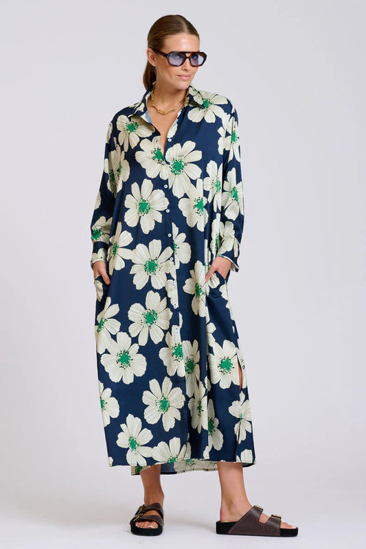 Luxe Luna Dress- Green Floral