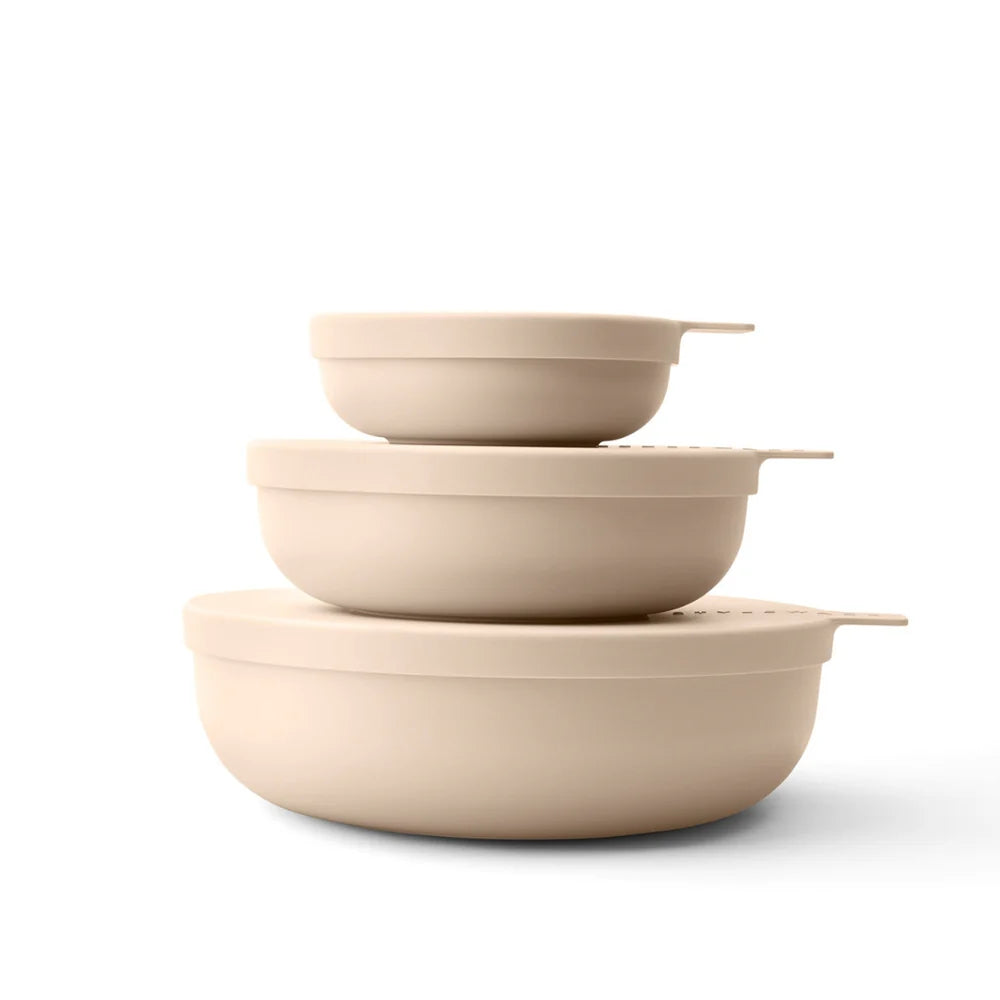3 Piece Nesting Bowl Set - Biscotti