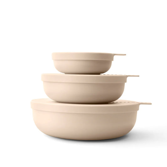 3 Piece Nesting Bowl Set - Biscotti