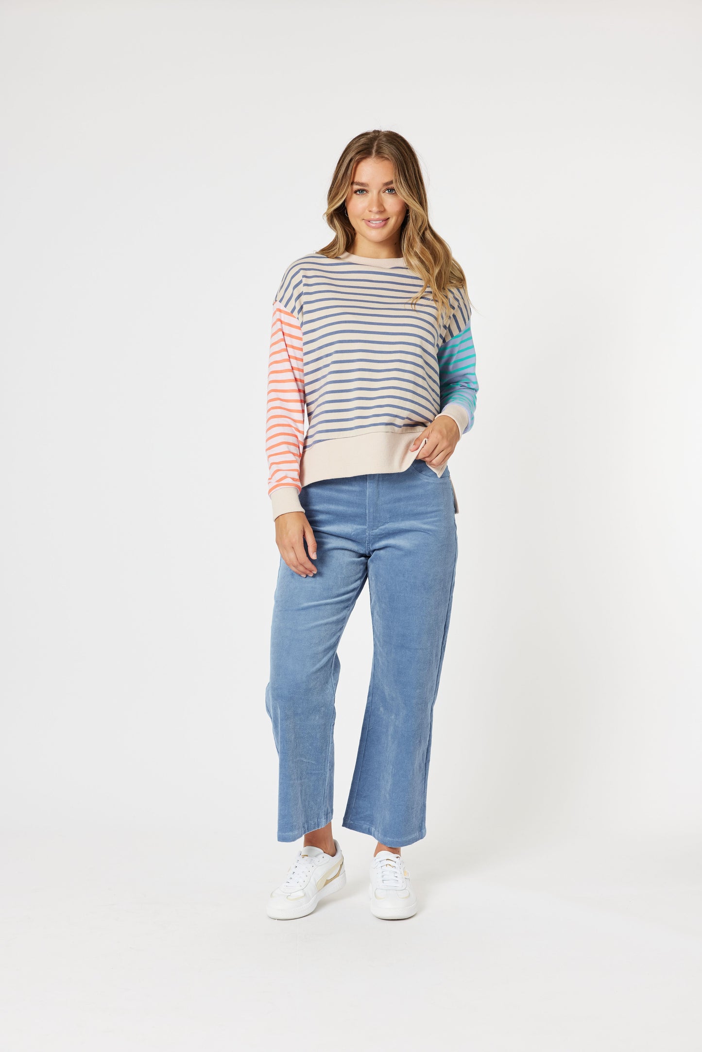 Lucy Stretch Cord Pant - Blue