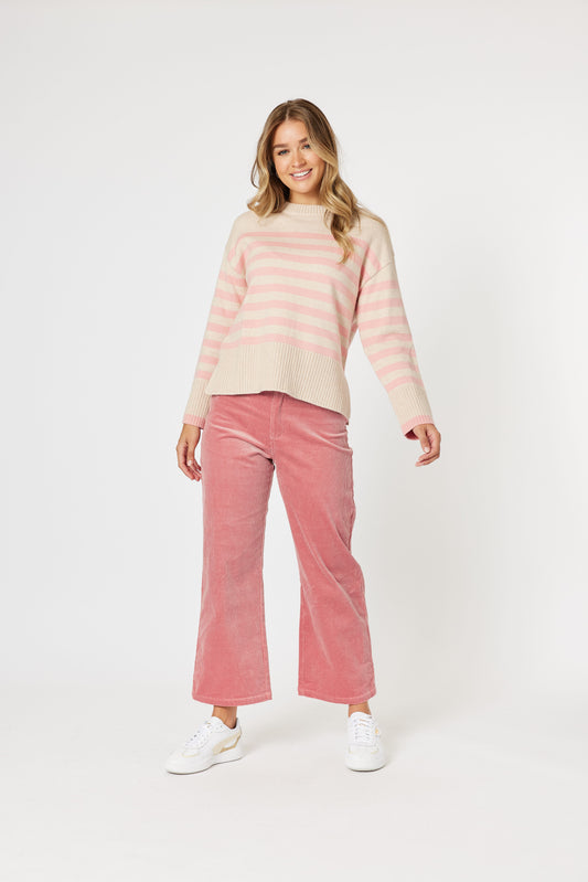 Lucy Stretch Cord Pant - Blush