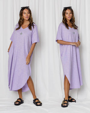 
            
                Load image into Gallery viewer, Love Lily The Label Star Dress - Lilac
            
        