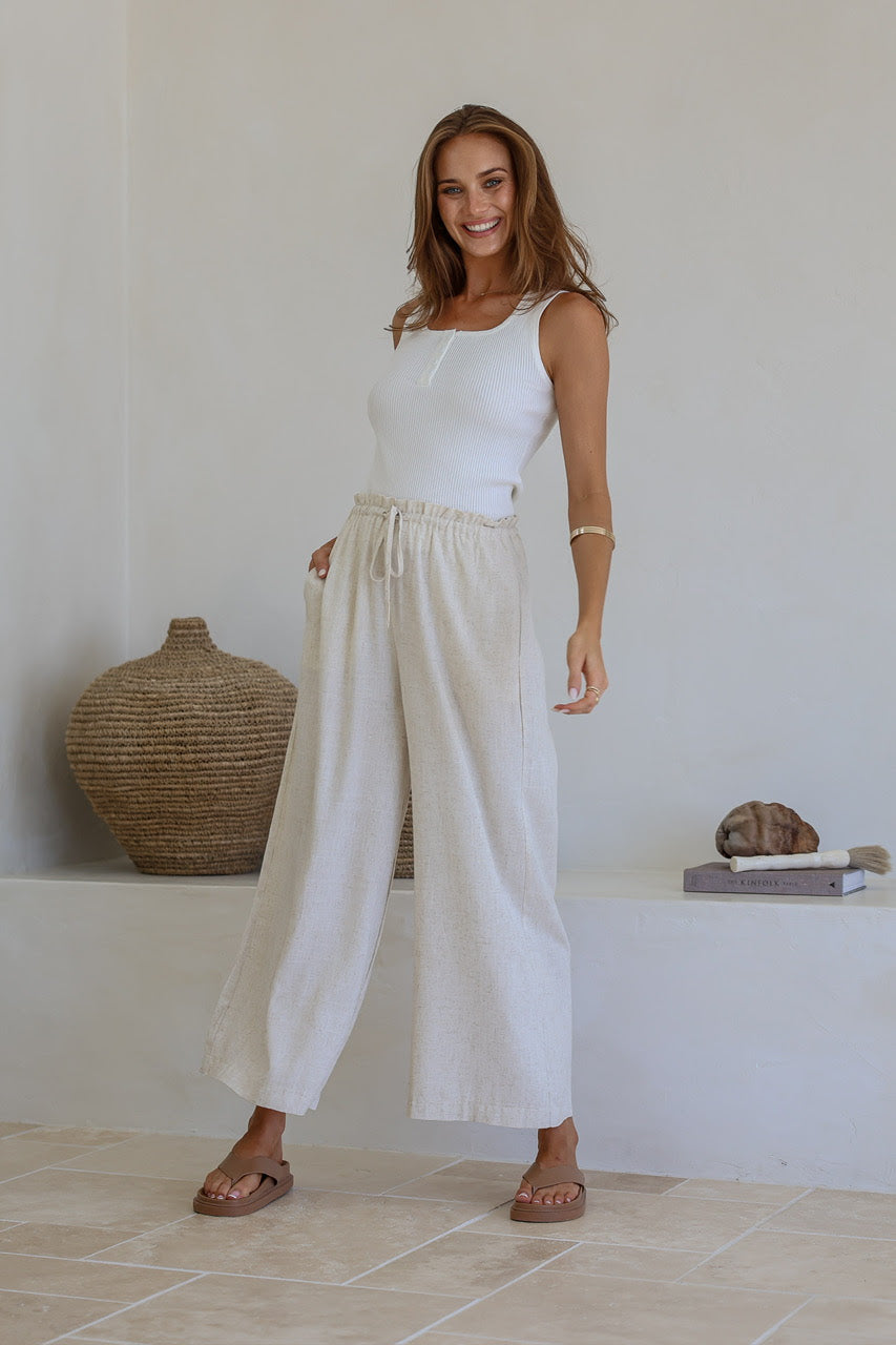 Linen Pant- Natural