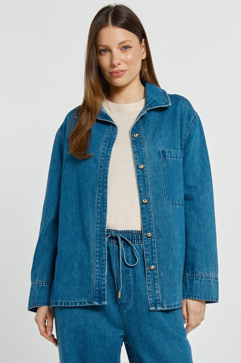 Vespa Denim Shirt - Blue Denim