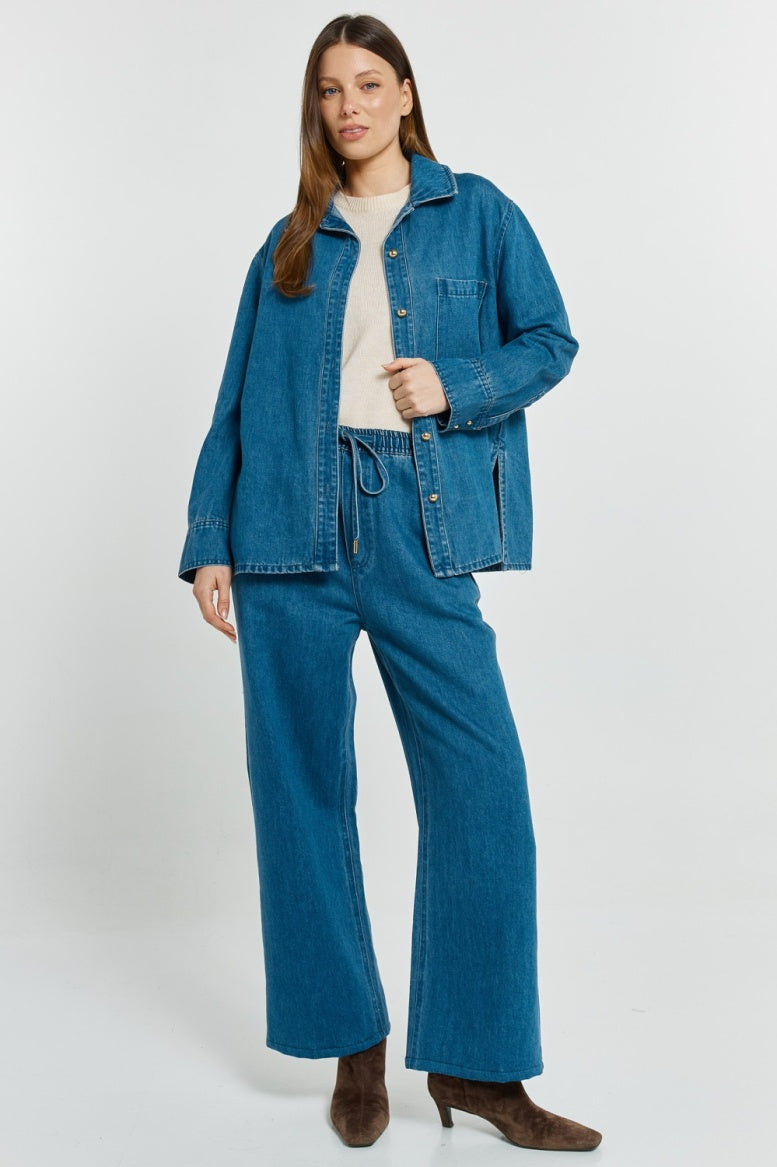 Vespa Denim Shirt - Blue Denim
