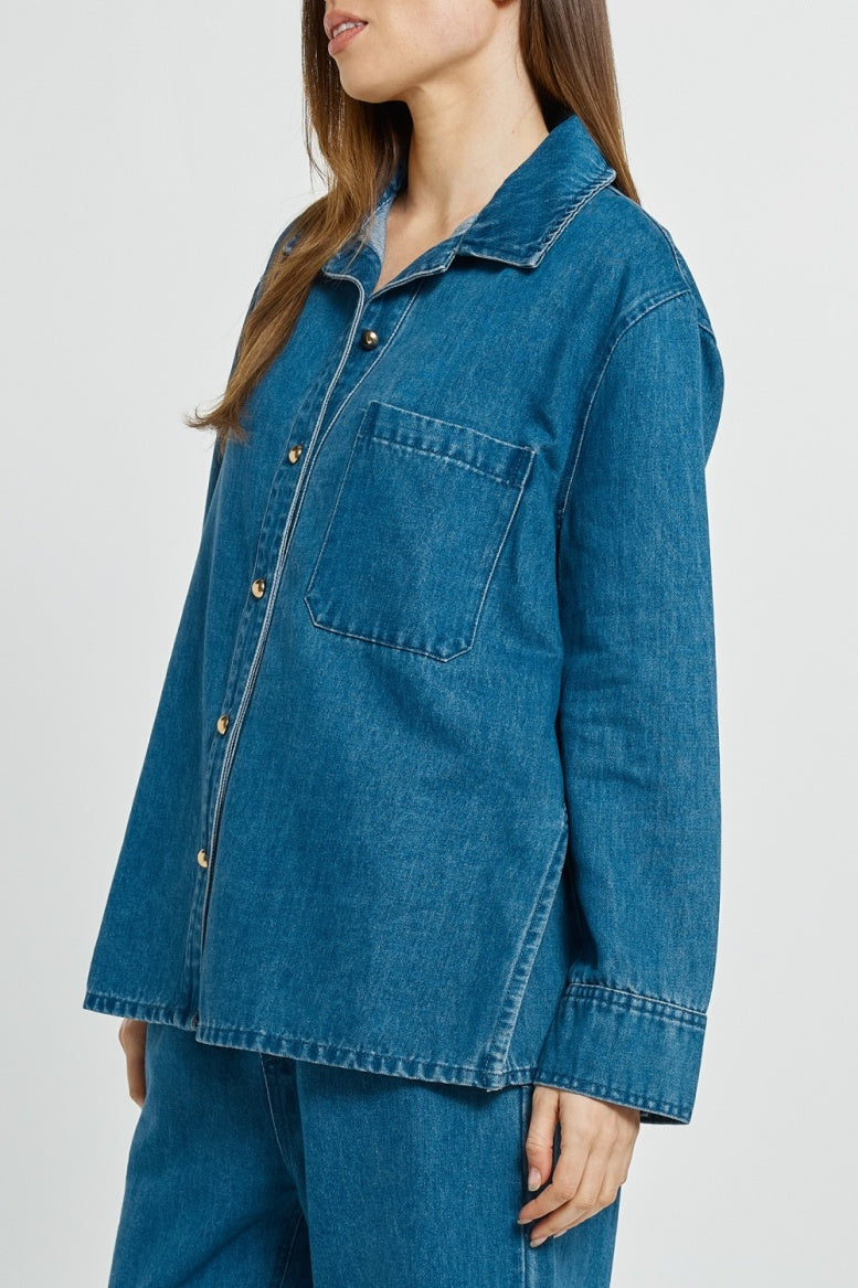 Vespa Denim Shirt - Blue Denim