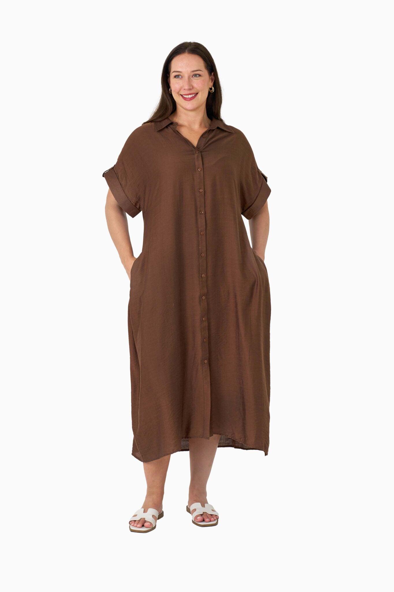 Carlson Dress- Brown