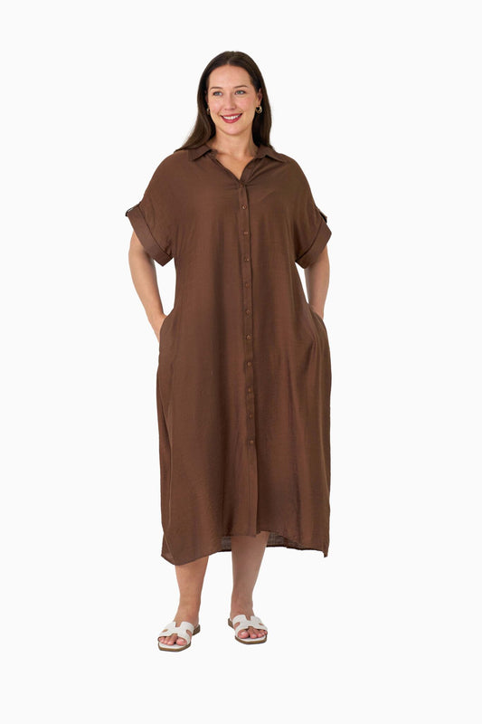 Carlson Dress- Brown