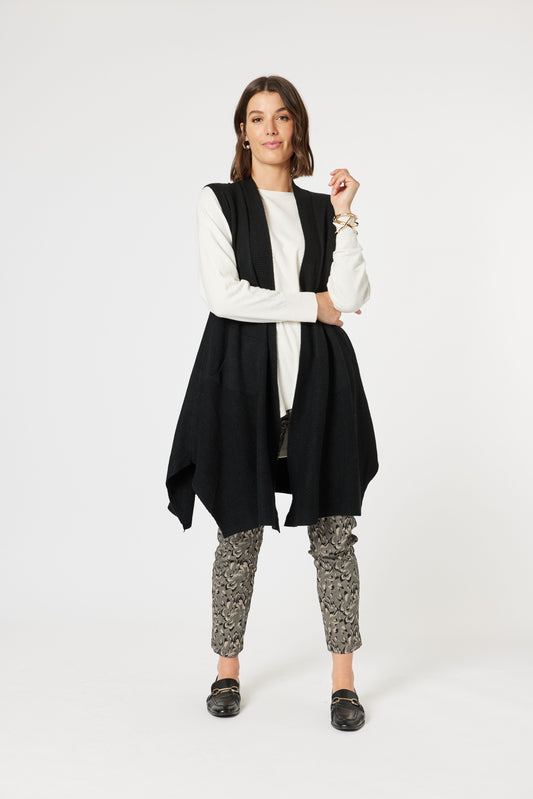 Casa Knit Vest - Black