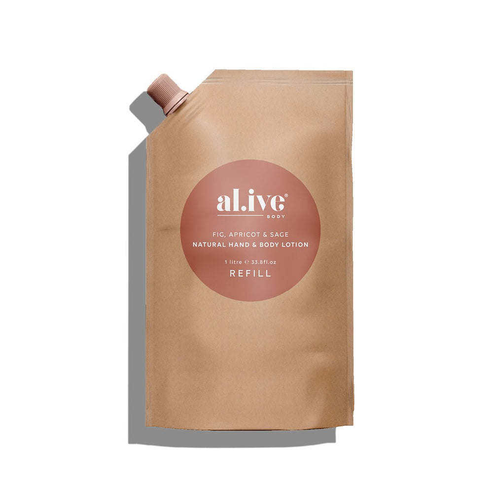 Alive Body Fig, Apricot & Sage Natural Hand and Body Lotion Refill