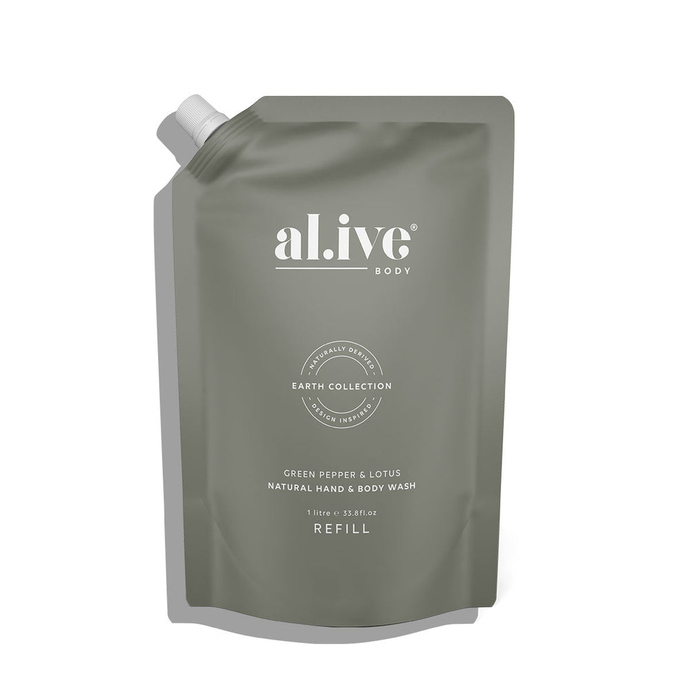 
            
                Load image into Gallery viewer, Alive Green Pepper &amp;amp; Lotus Hand and Body Wash Refill
            
        