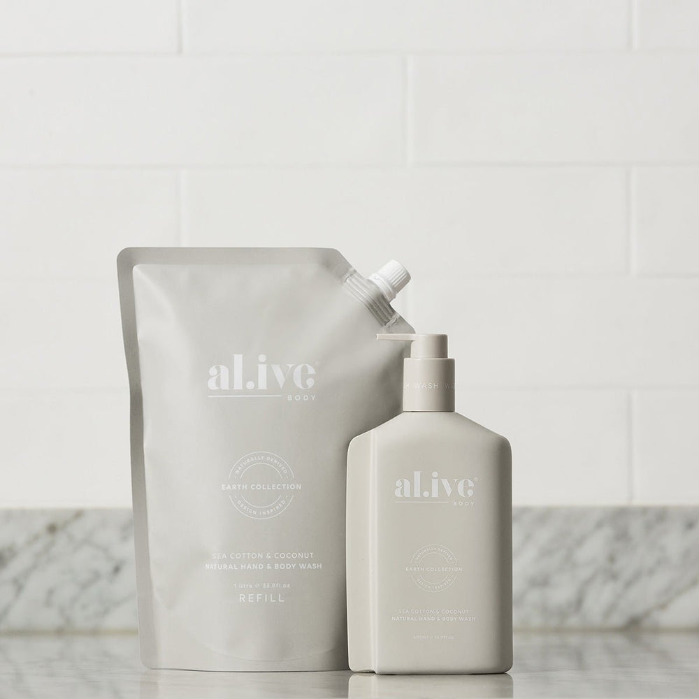 
            
                Load image into Gallery viewer, Alive Hand/Body Wash Refill - Sea Cotton/Coconut
            
        