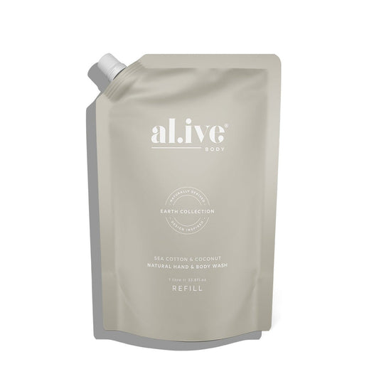 Alive Hand/Body Wash Refill - Sea Cotton/Coconut