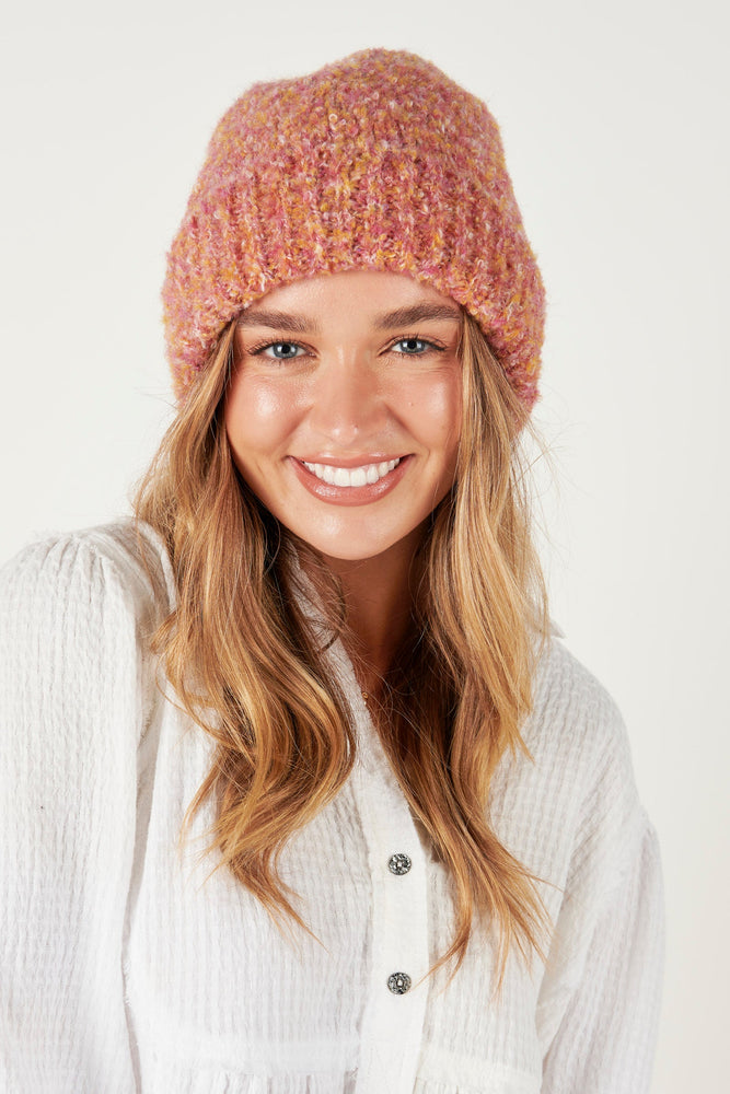 Beanie - Pink Fleck