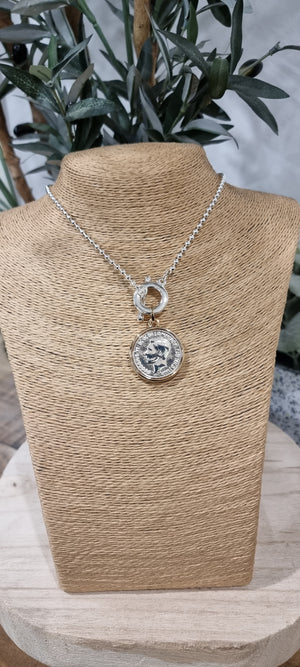 Allure Coin Necklace - Silver