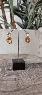 Allure Knotted Drop Stud Earing - Gold