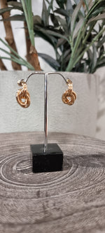 Allure Knotted Drop Stud Earing - Gold