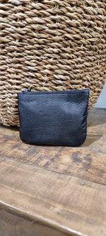 Willow Leather Coin Purse - Black
