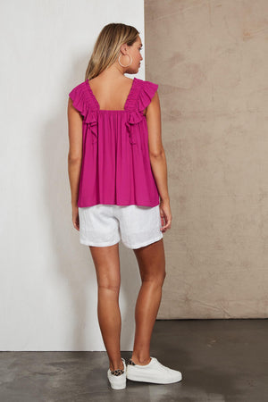 
            
                Load image into Gallery viewer, Plumeria Frill Tank - Orchid
            
        
