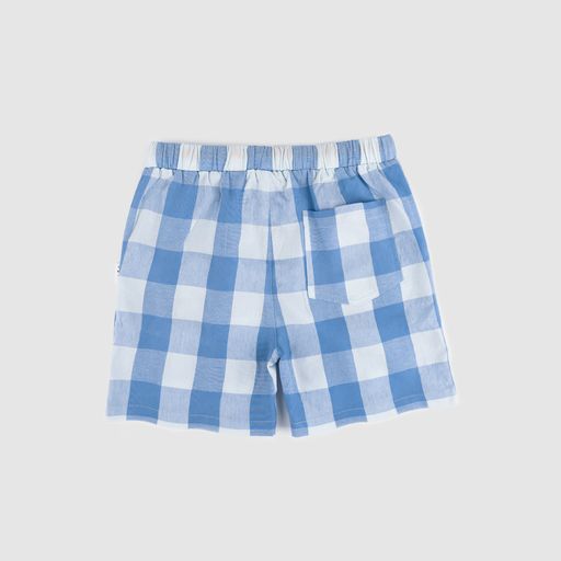 Blue Gingham Relaxed Mid short