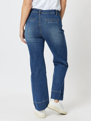 Georgia Wide Leg Jean - Denim
