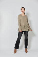 Malala Stripe Tshirt - Moss Stripe