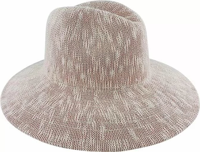 Polyester Knit Fedora - White